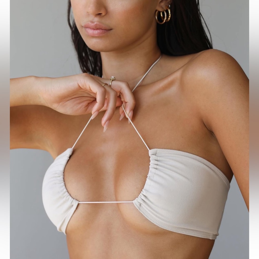Joah brown scrunch tie bra